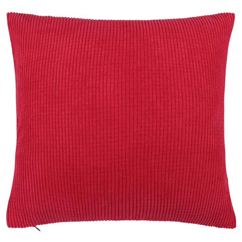 Corduroy Corn Striped Throw Pillow Cover Cushion Cover 18" x 18" Red